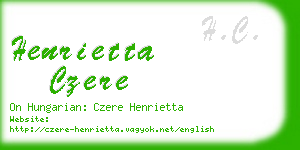 henrietta czere business card